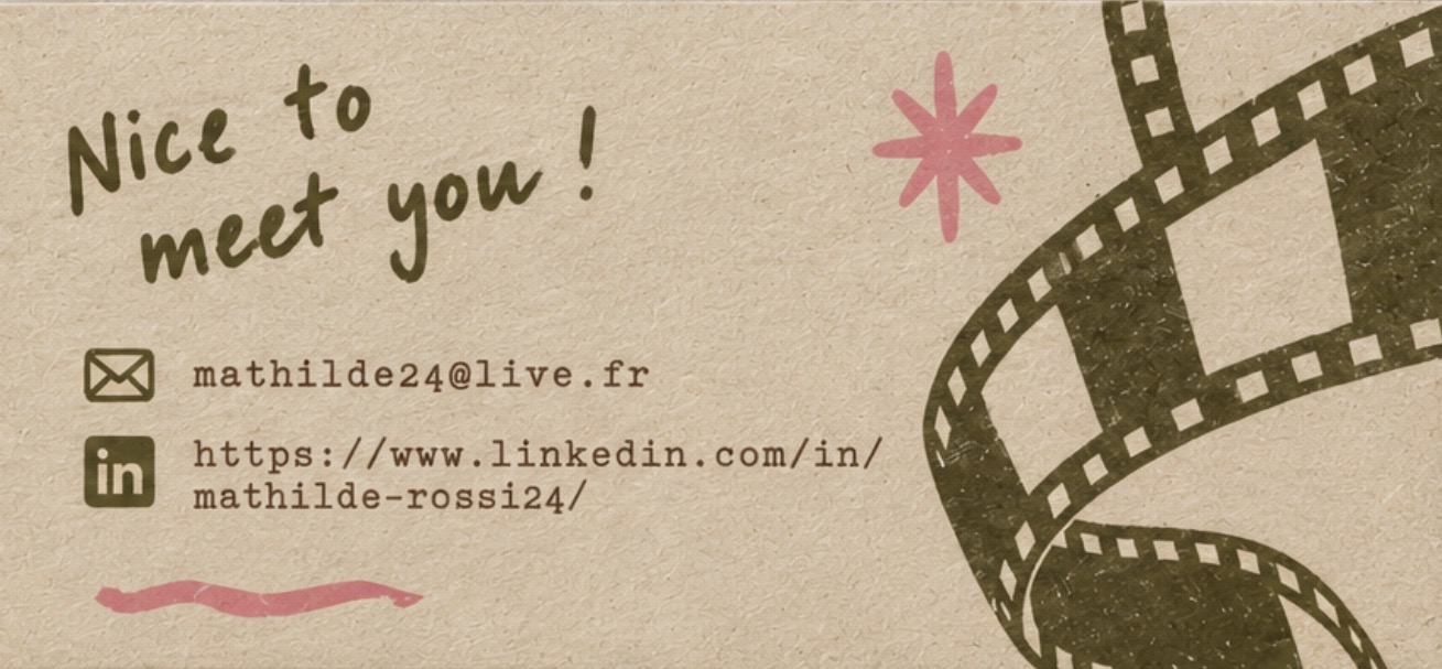 Carte de visite de Mathilde Rossi